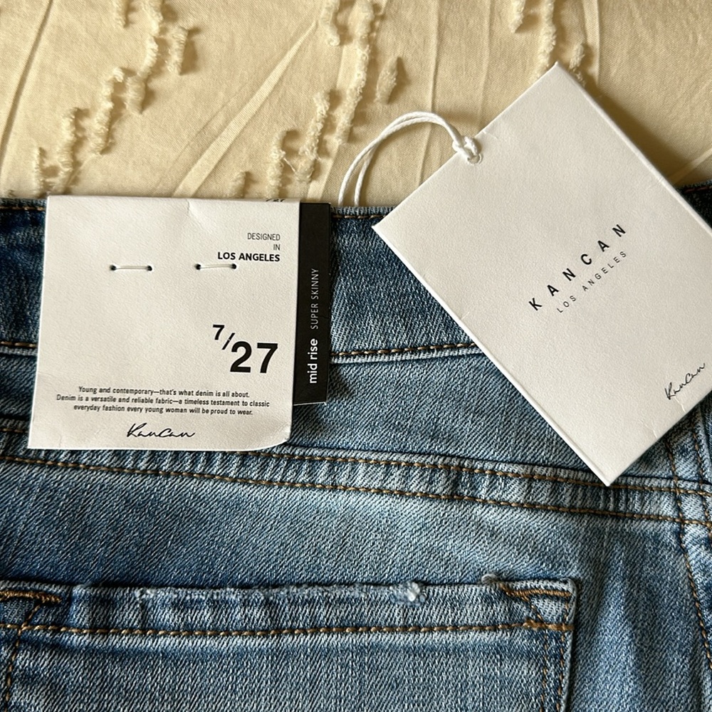 KanCan Distressed Blue Jeans - Picture 3 of 9